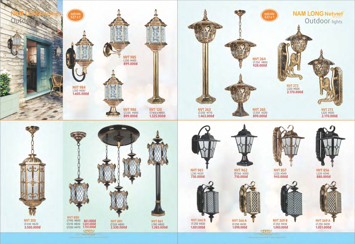 Đèn trang trí NAM LONG Catalogue và Bảng giá tại Bình Dương /Page 109